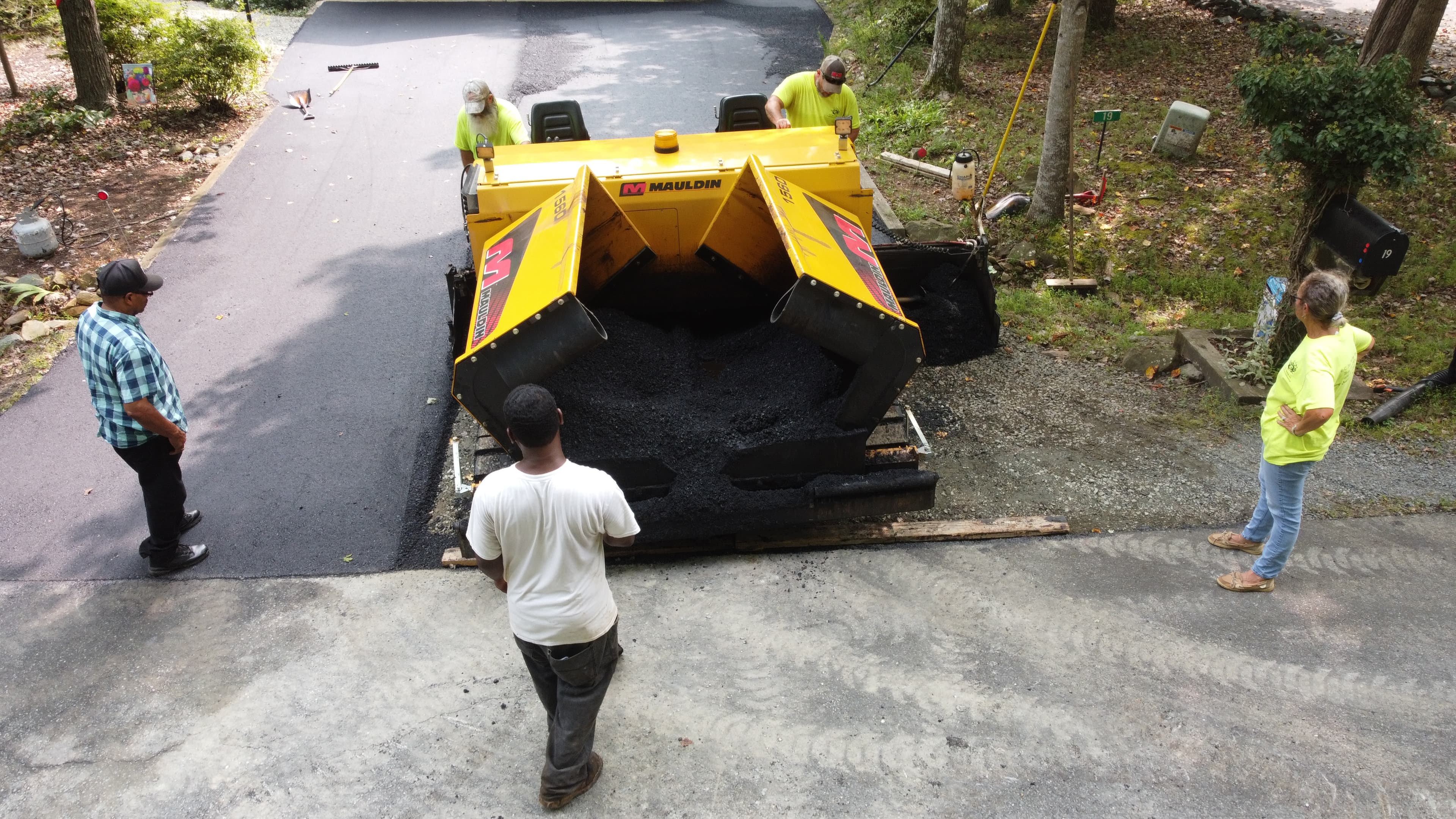 Paving work in progress